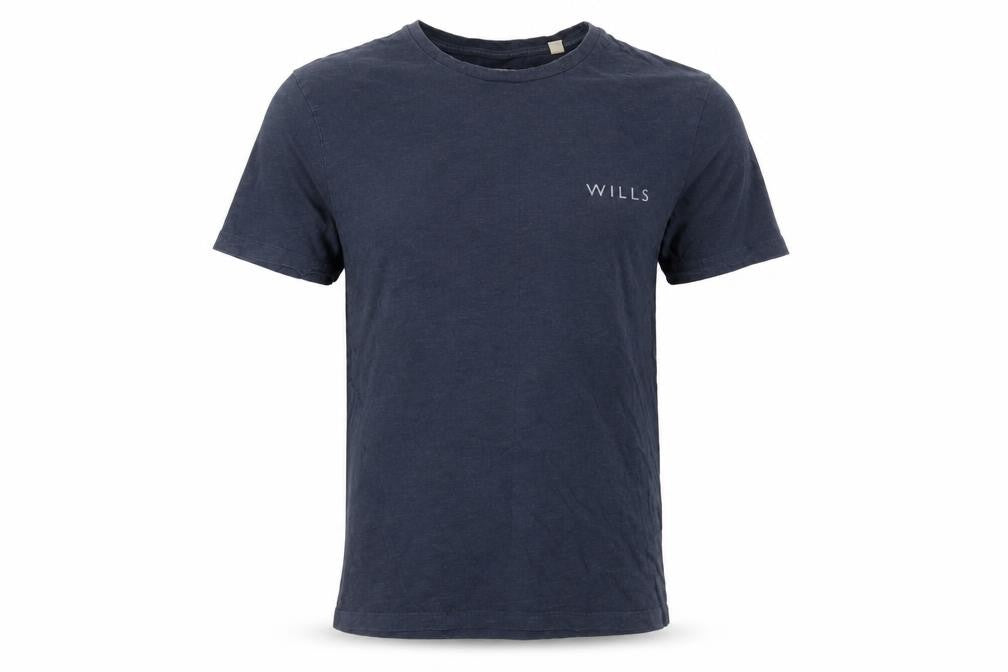 Jack Wills Men Blue Small Graphic Print Crew Neck Cotton T-Shirt