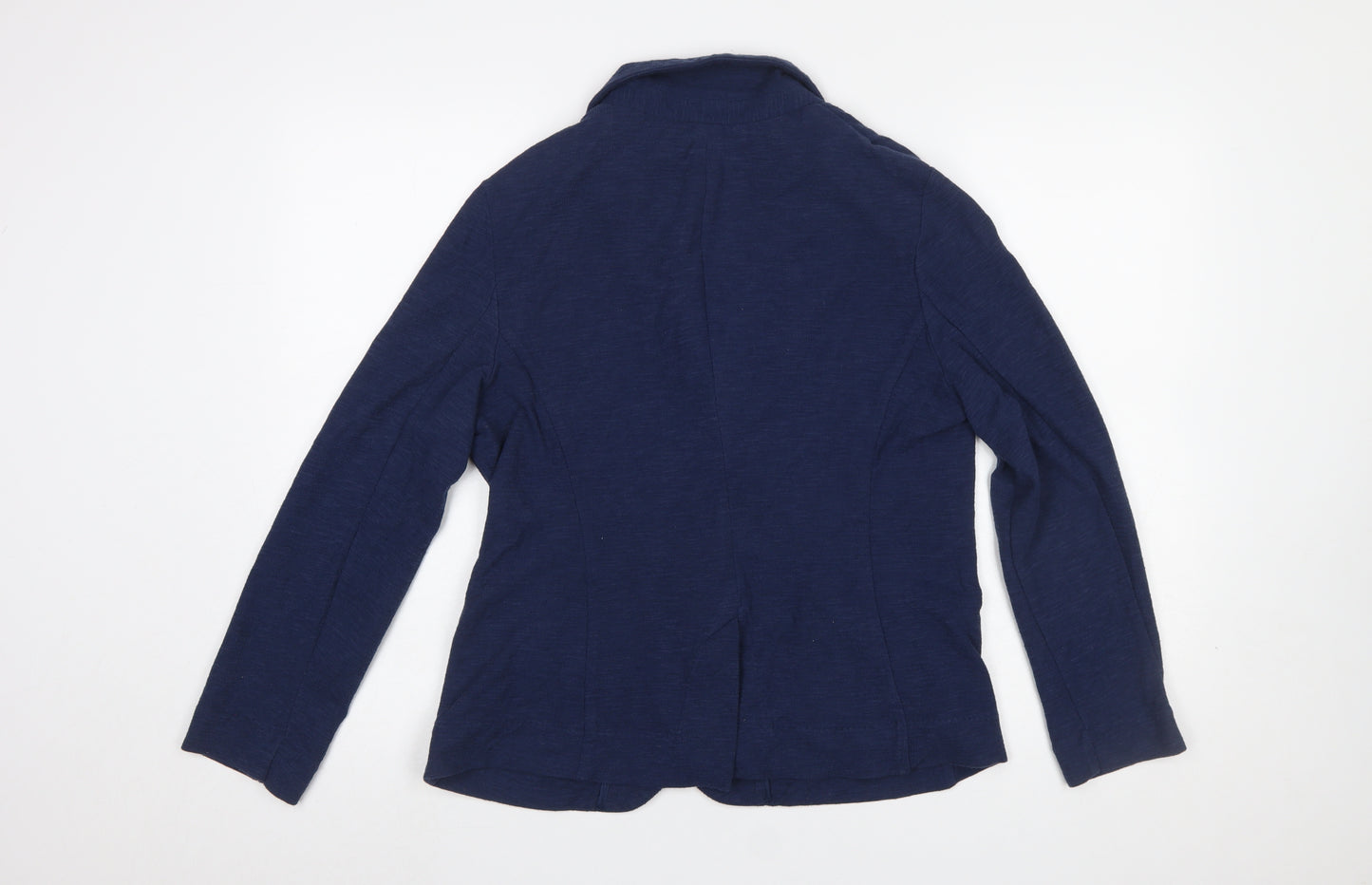 New Look Womens Blue Size 14 Cotton Blend Blazer Jacket