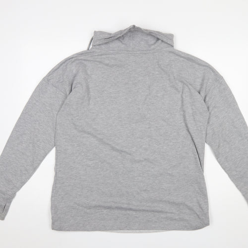 Capsule Womens Grey Animal Print Hooded Pullover Sweatshirt Size M