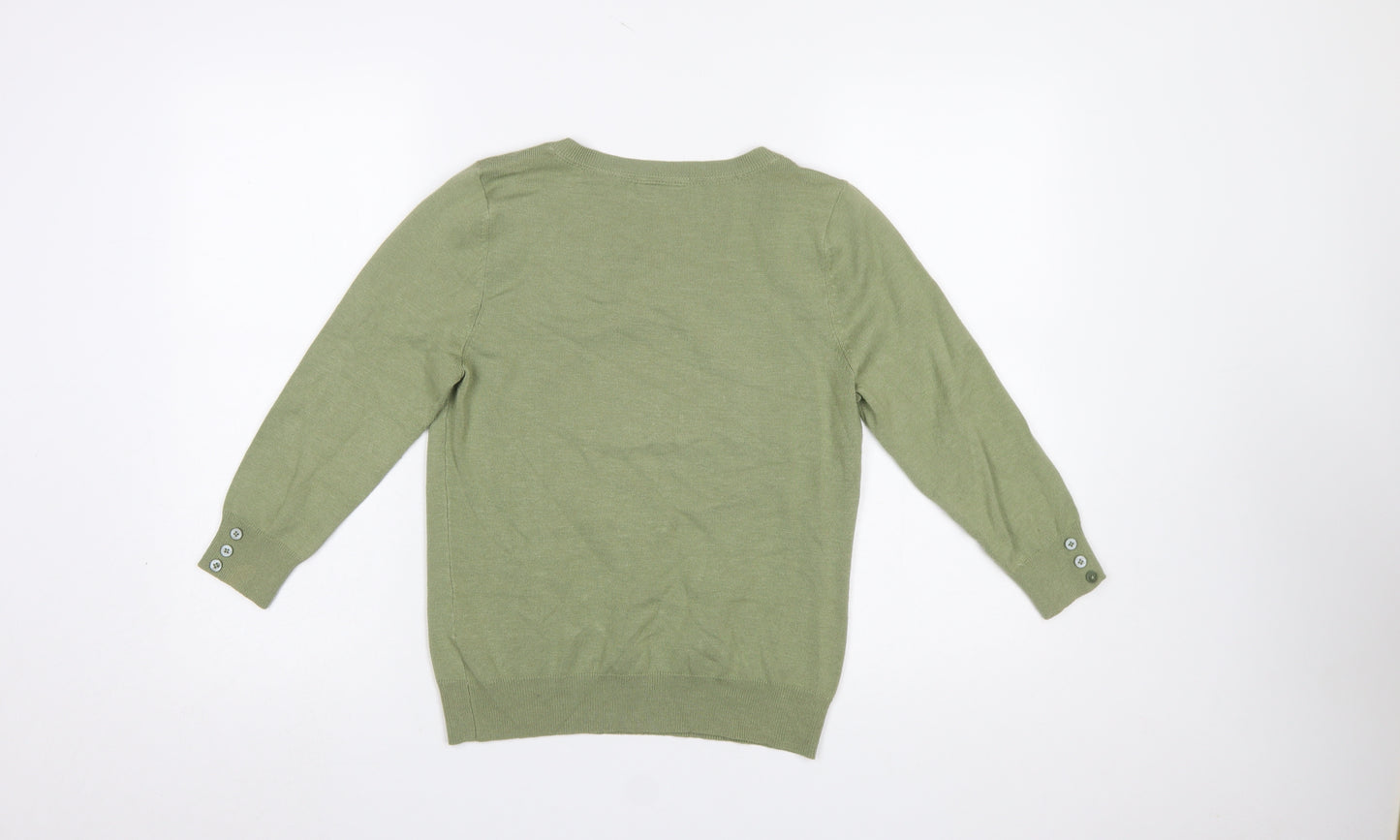 John Lewis Women’s Green Size 12 Scoop Neck Lightweight Jumper