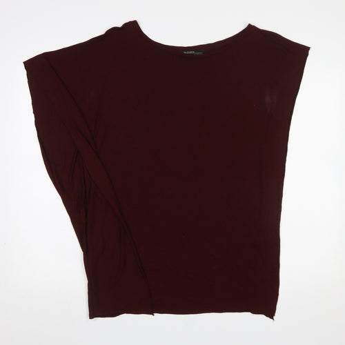 AllSaints Womens Brown Relaxed Fit Viscose Jersey Sleeveless Top M