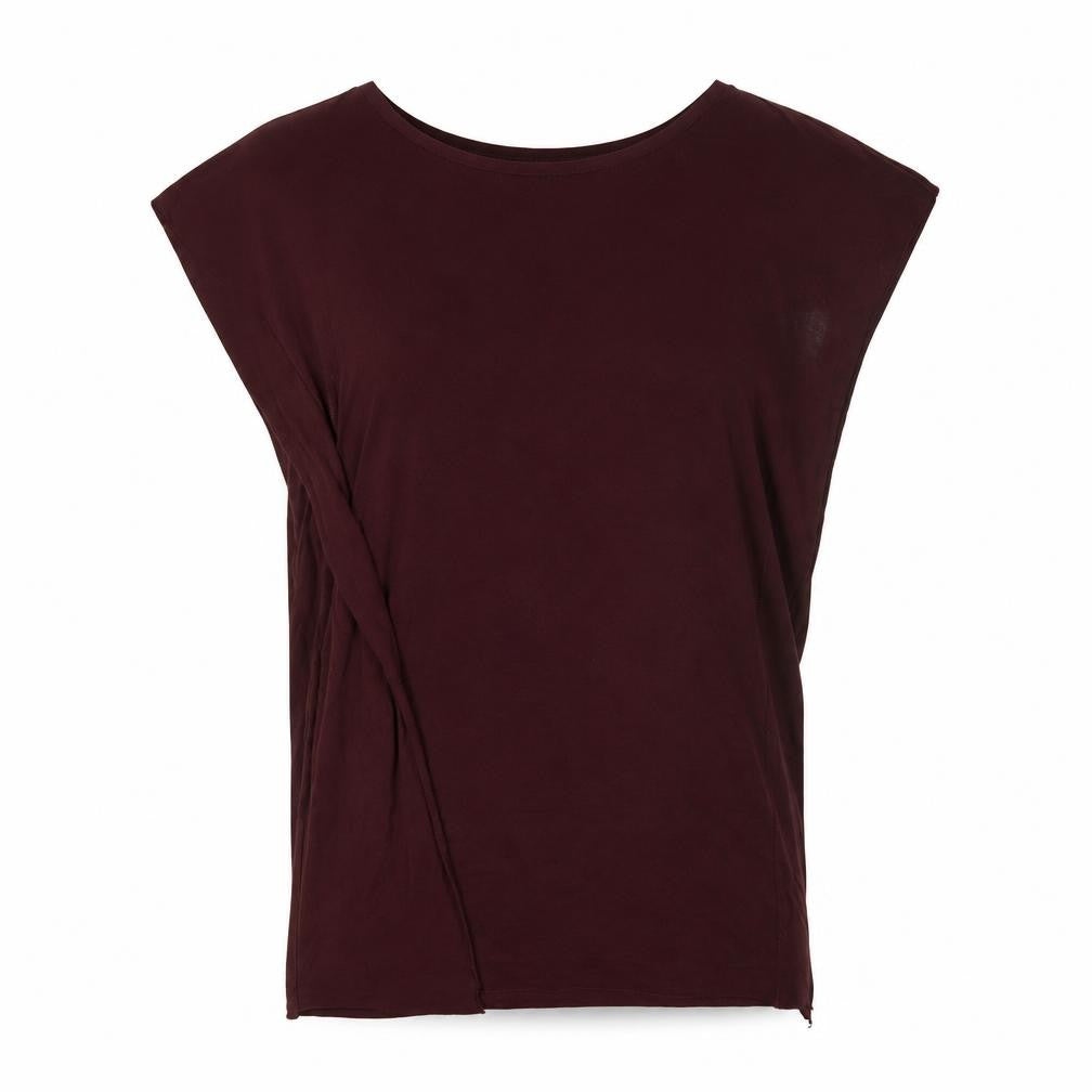 AllSaints Womens Brown Relaxed Fit Viscose Jersey Sleeveless Top M
