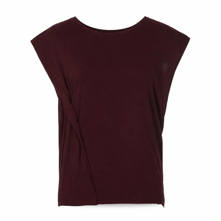 AllSaints Womens Brown Relaxed Fit Viscose Jersey Sleeveless Top M