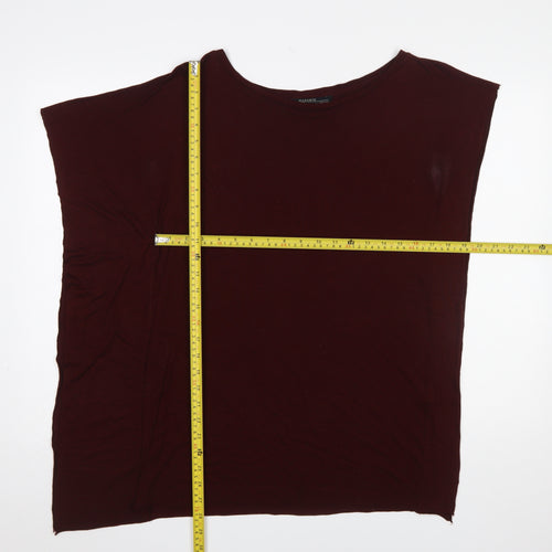 AllSaints Womens Brown Relaxed Fit Viscose Jersey Sleeveless Top M