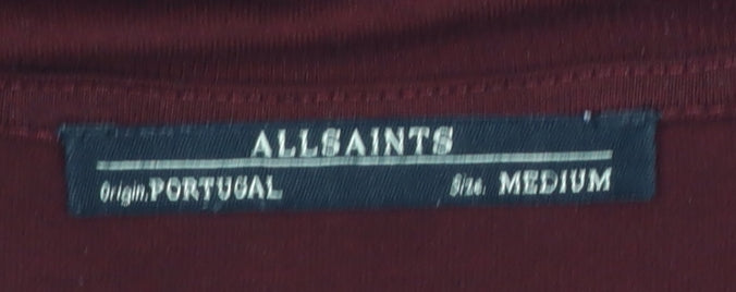 AllSaints Womens Brown Relaxed Fit Viscose Jersey Sleeveless Top M