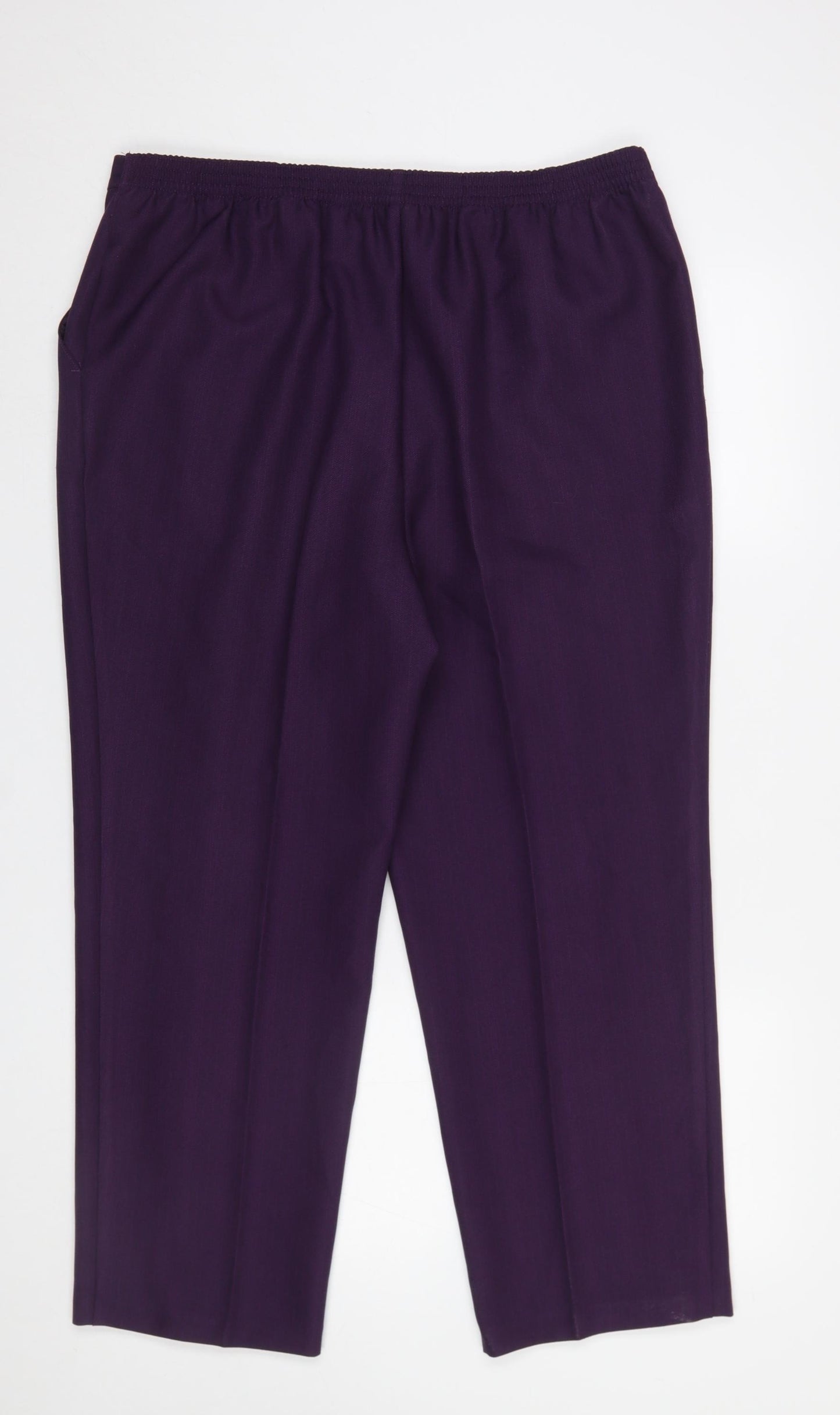 Marks and Spencer Women's Purple Size 18 Short Pleated Trousers