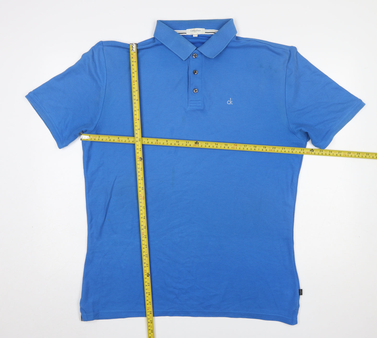 Calvin Klein Golf Blue Men’s XL Slim Fit Cotton Polo Shirt