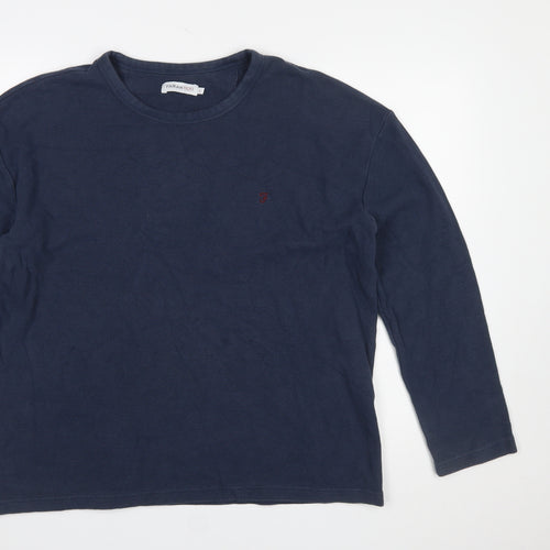 Farah 1920 Men's Blue Long Sleeve Crew Neck Pullover Sweatshirt L