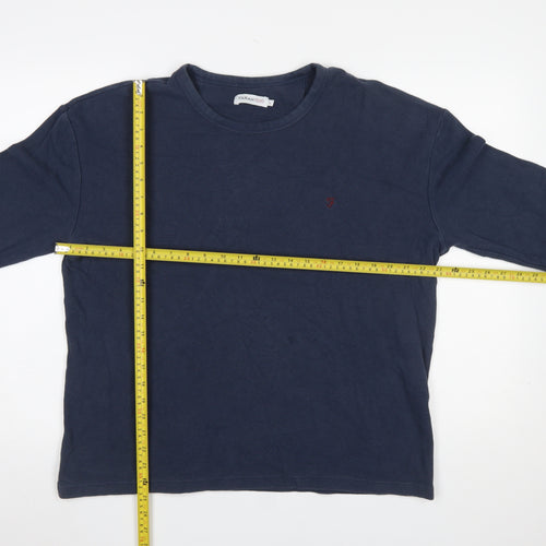 Farah 1920 Men's Blue Long Sleeve Crew Neck Pullover Sweatshirt L