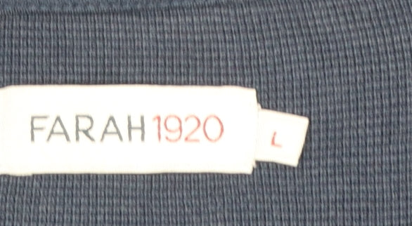 Farah 1920 Men's Blue Long Sleeve Crew Neck Pullover Sweatshirt L