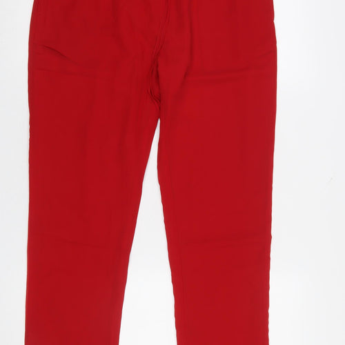 Blossom Women’s Red Cropped Straight Trousers M