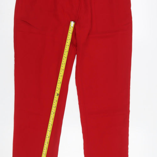 Blossom Women’s Red Cropped Straight Trousers M