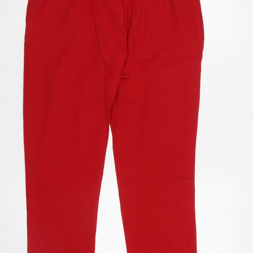 Blossom Women’s Red Cropped Straight Trousers M
