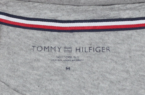 Tommy Hilfiger Womens Grey Cotton Basic Short Sleeve T-Shirt M