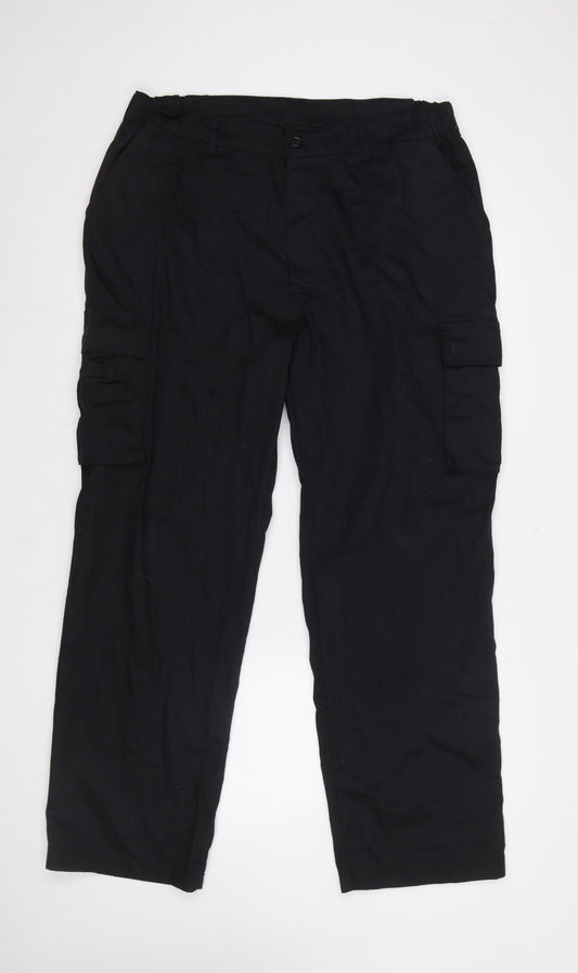 Arco Essentials Mens Black 38 Regular Cargo Work Trousers
