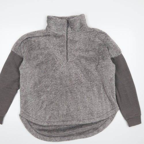 Z by Zella Women’s Grey 1/4 Zip Fleece Pullover Sweatshirt XL