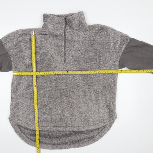 Z by Zella Women’s Grey 1/4 Zip Fleece Pullover Sweatshirt XL