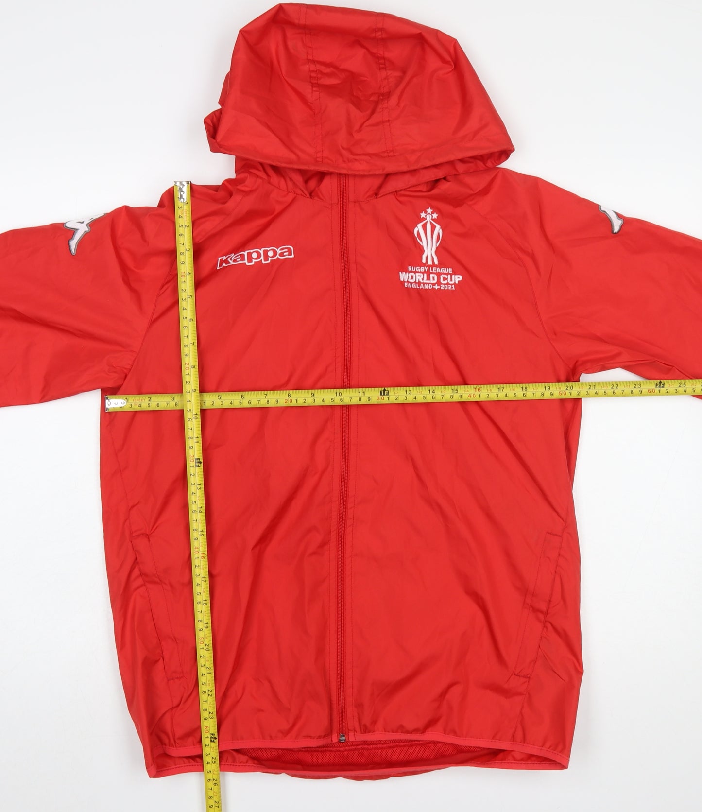 Kappa Men’s Red Rugby League World Cup 2021 Windbreaker Jacket Size S