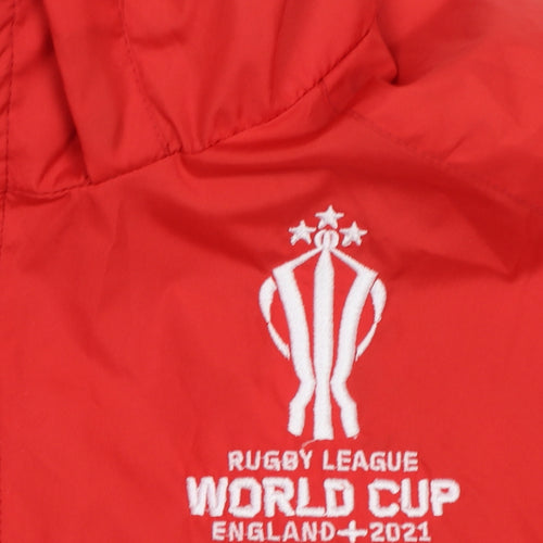 Kappa Men’s Red Rugby League World Cup 2021 Windbreaker Jacket Size S