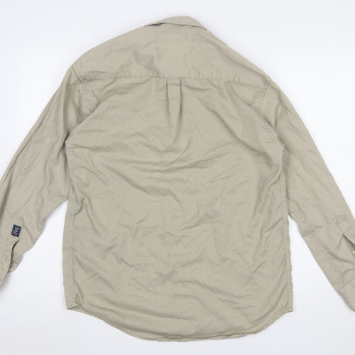 Giorgio Classics Mens Beige Long Sleeve Button-Up Shirt Size M