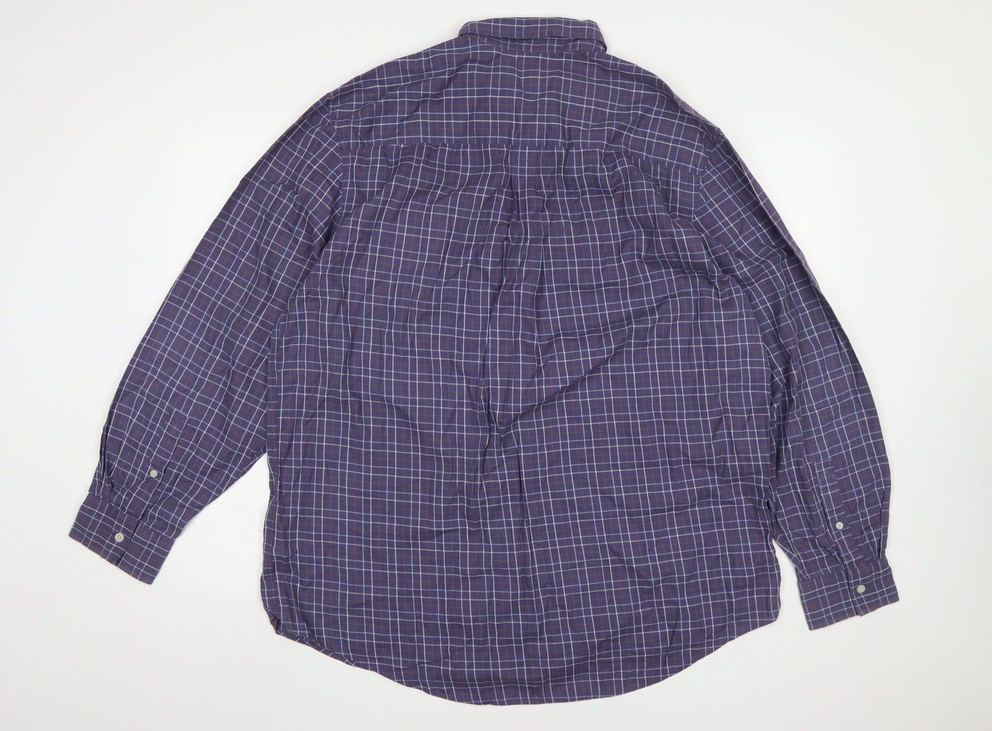 Timberland Men's Blue Check Long Sleeve Button-Up Shirt Size L
