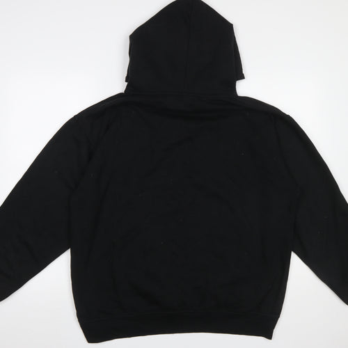 Square One Men's Black XL Pullover Hoodie Embroidered Logo Fleece