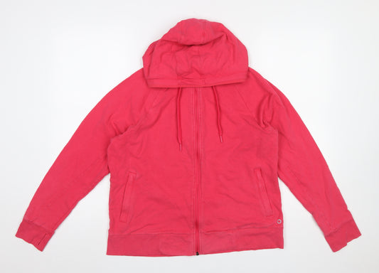 Marks and Spencer Women Bright Red Full Zip Hoodie Size 16