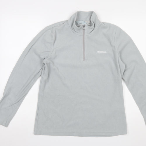 Regatta Great Outdoors Women Grey 1/2 Zip Fleece Sweatshirt UK 12