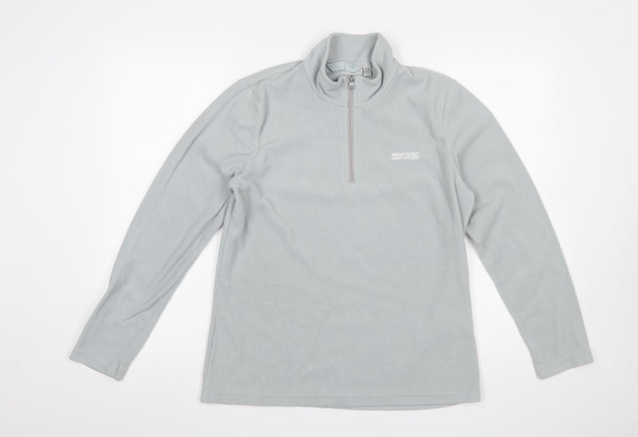 Regatta Great Outdoors Women Grey 1/2 Zip Fleece Sweatshirt UK 12