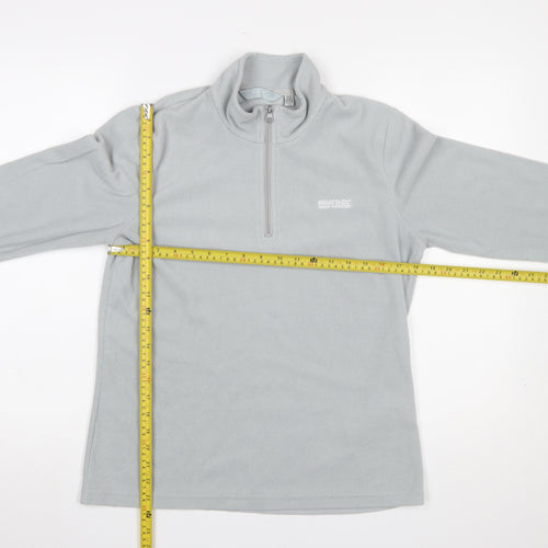 Regatta Great Outdoors Women Grey 1/2 Zip Fleece Sweatshirt UK 12