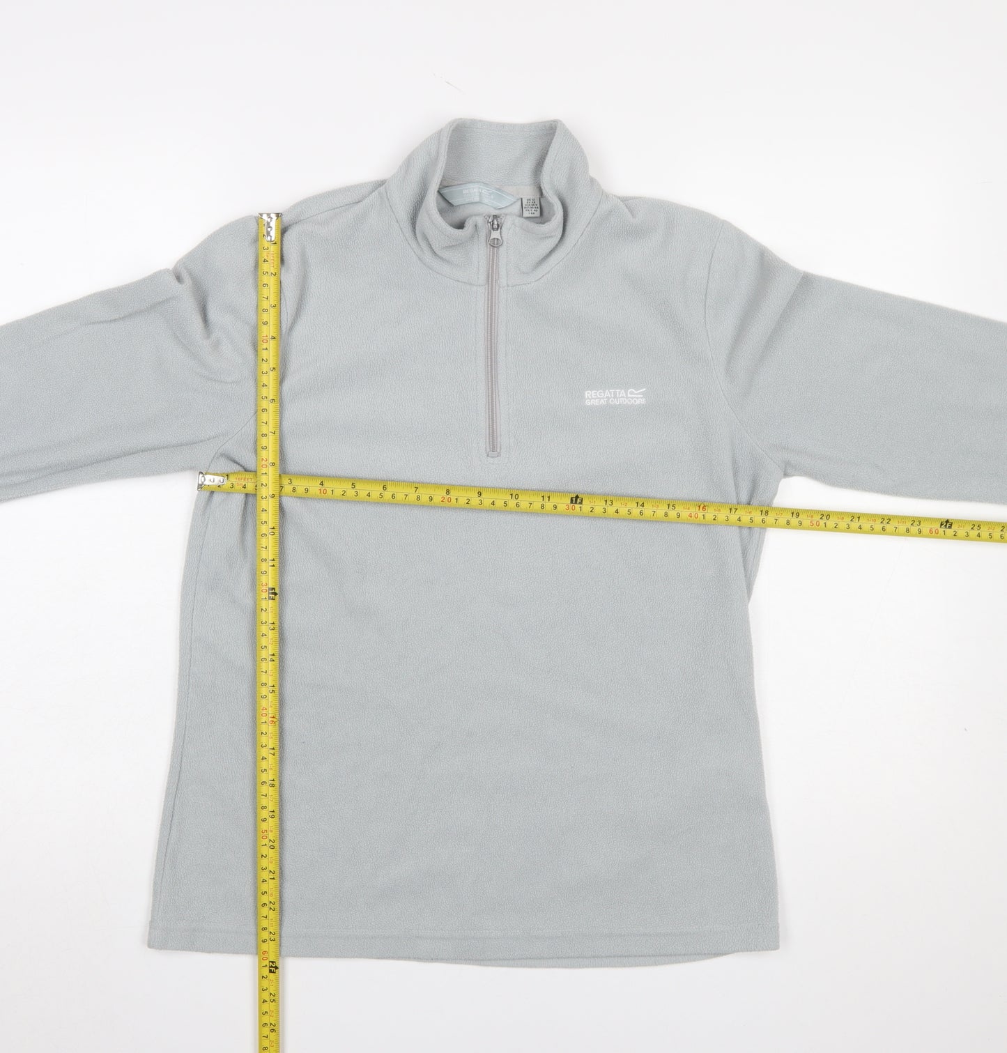 Regatta Great Outdoors Women Grey 1/2 Zip Fleece Sweatshirt UK 12