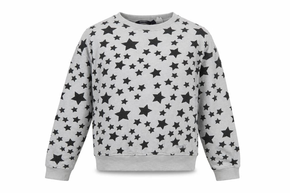 Regatta Great Outdoors Women's Grey Star Print Cotton Sweatshirt UK 10