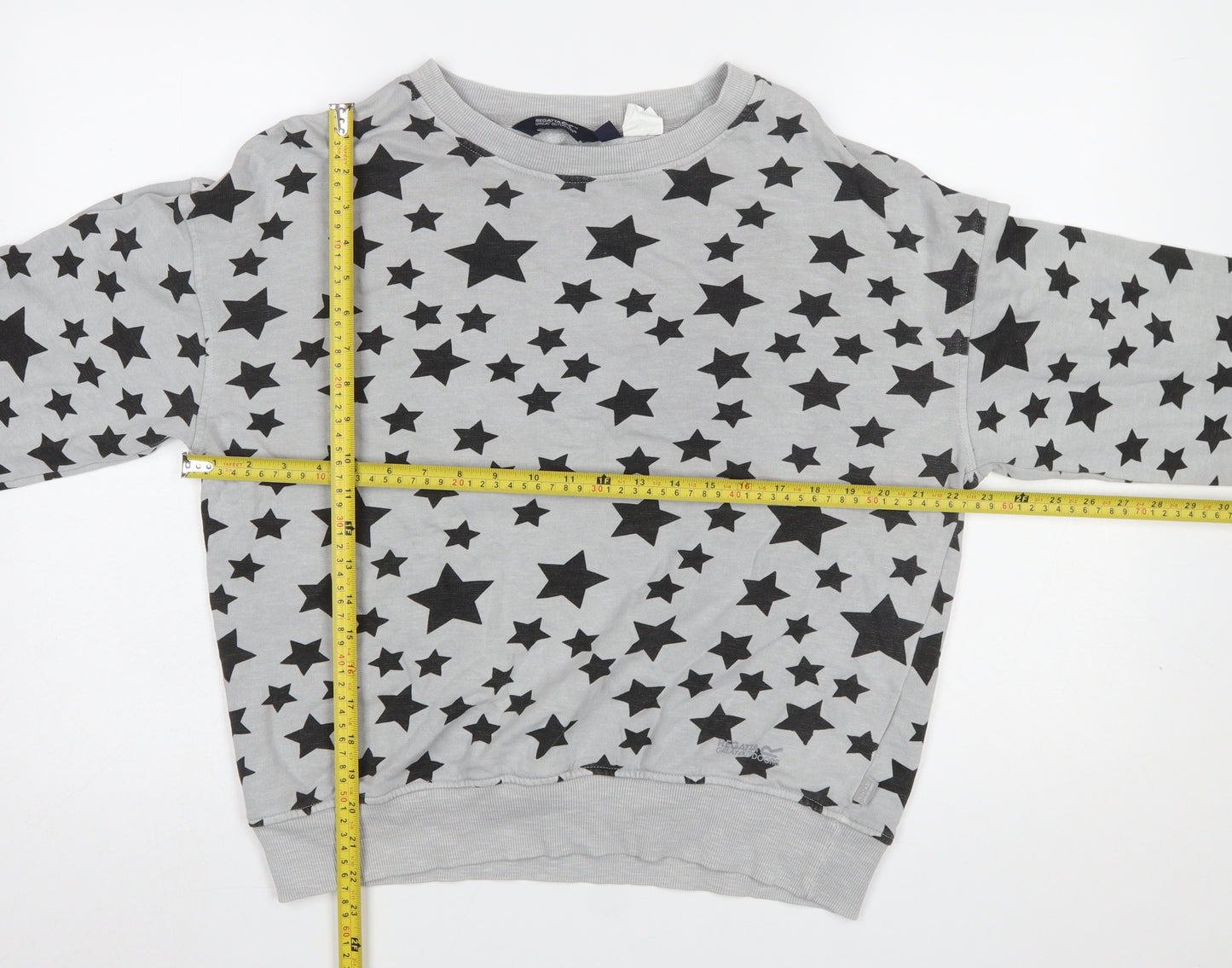 Regatta Great Outdoors Women's Grey Star Print Cotton Sweatshirt UK 10
