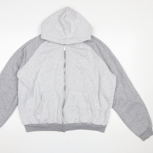 boohooMAN Men’s Grey Full Zip Hoodie Size S Regular Fit