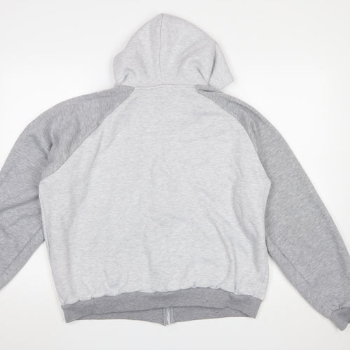 boohooMAN Men’s Grey Full Zip Hoodie Size S Regular Fit