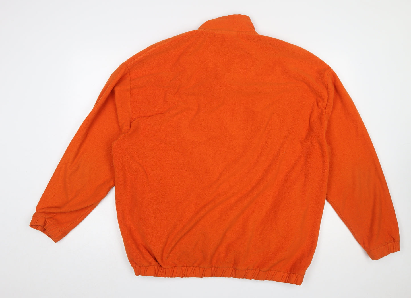 ASOS DESIGN Men’s Orange 2XL Fleece 1/4 Zip Pullover Sweatshirt