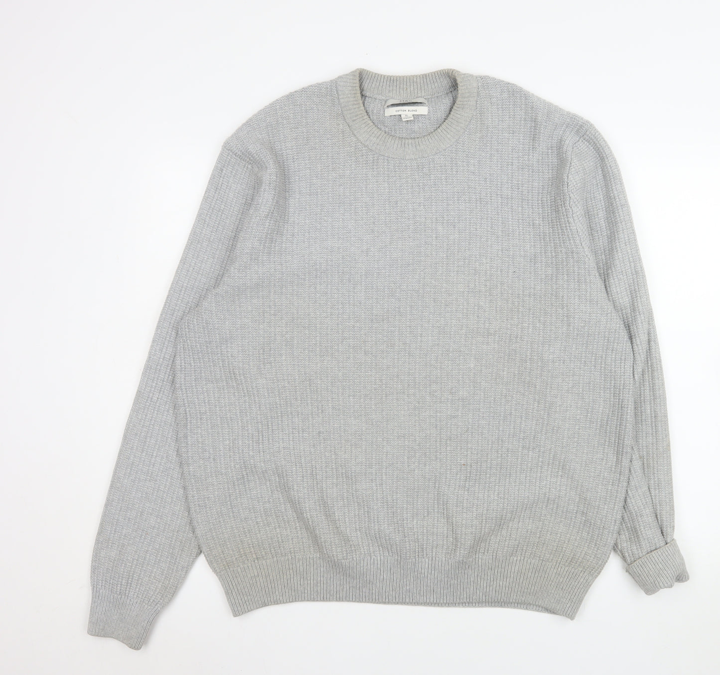 Marks and Spencer Mens Grey XL Crew Neck Knit Jumper