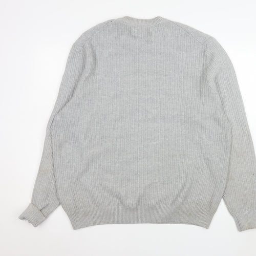 Marks and Spencer Mens Grey XL Crew Neck Knit Jumper