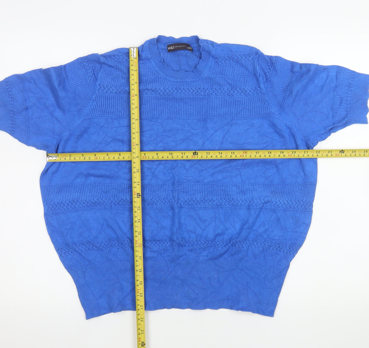 Marks and Spencer Women’s Blue Knit Short Sleeve Blouse Size 20