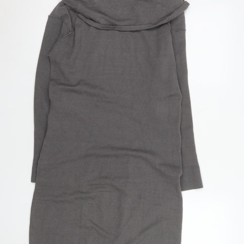 Alice Collins Women’s Grey Knit Cowl Neck Sweater Dress Size 12