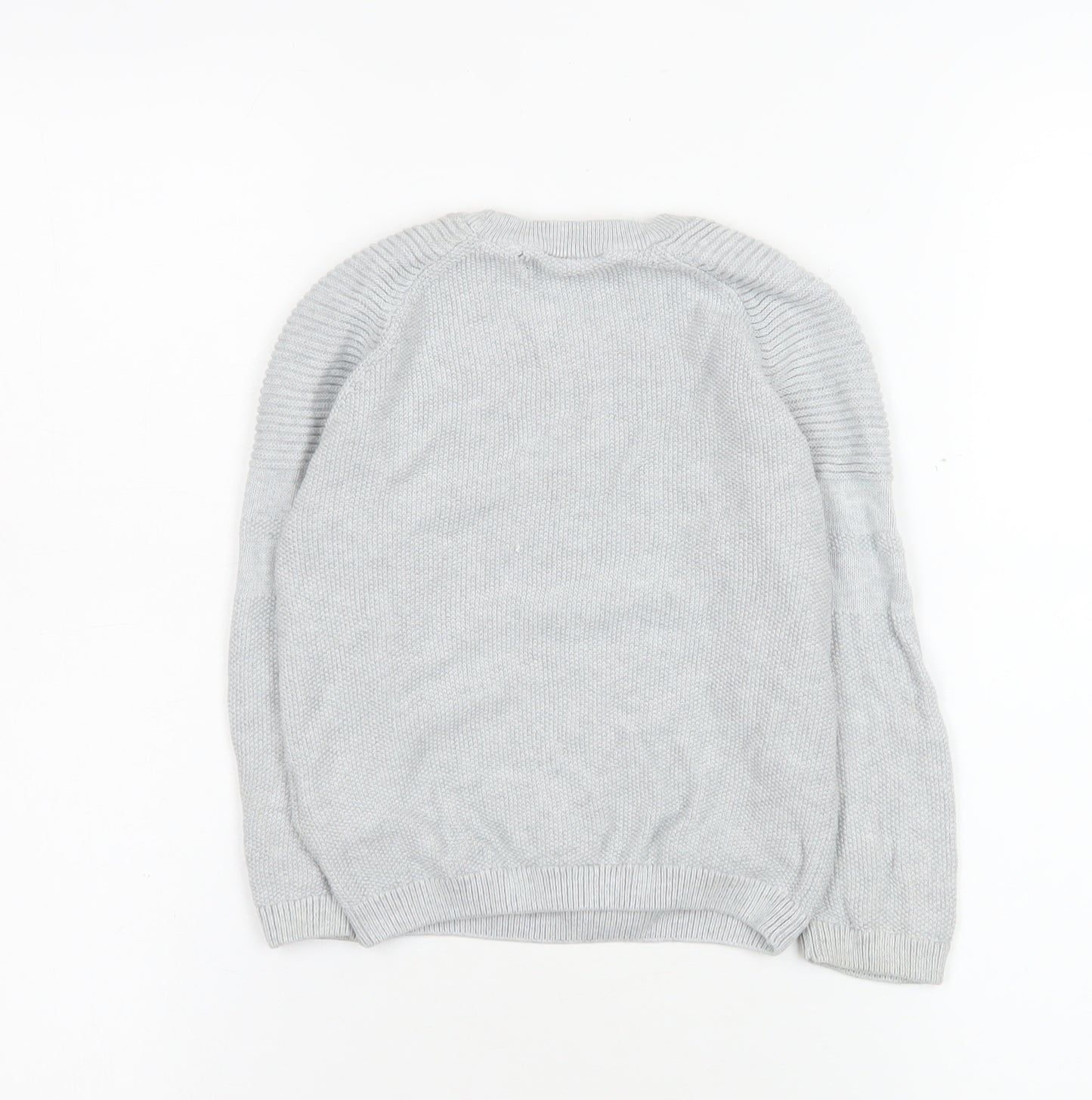 Next Boys Grey Cotton Jumper 3 Years Crew Neck Pullover