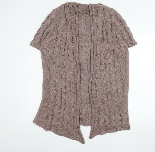 Marks and Spencer Women’s Beige Cable Knit Open Cardigan UK 22