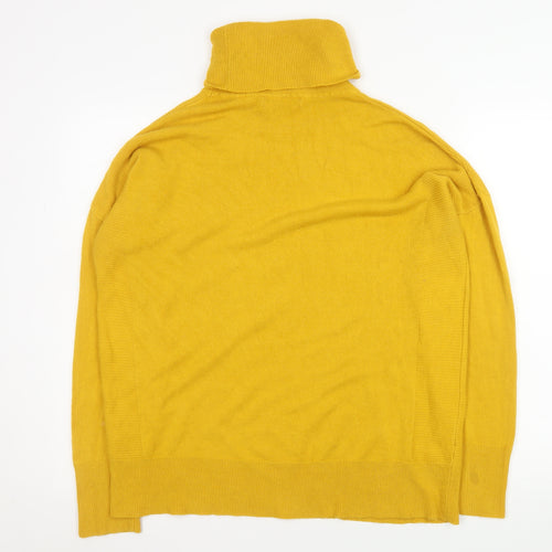 Next Women's Yellow Roll Neck Acrylic Knit Jumper Size 12 Tall