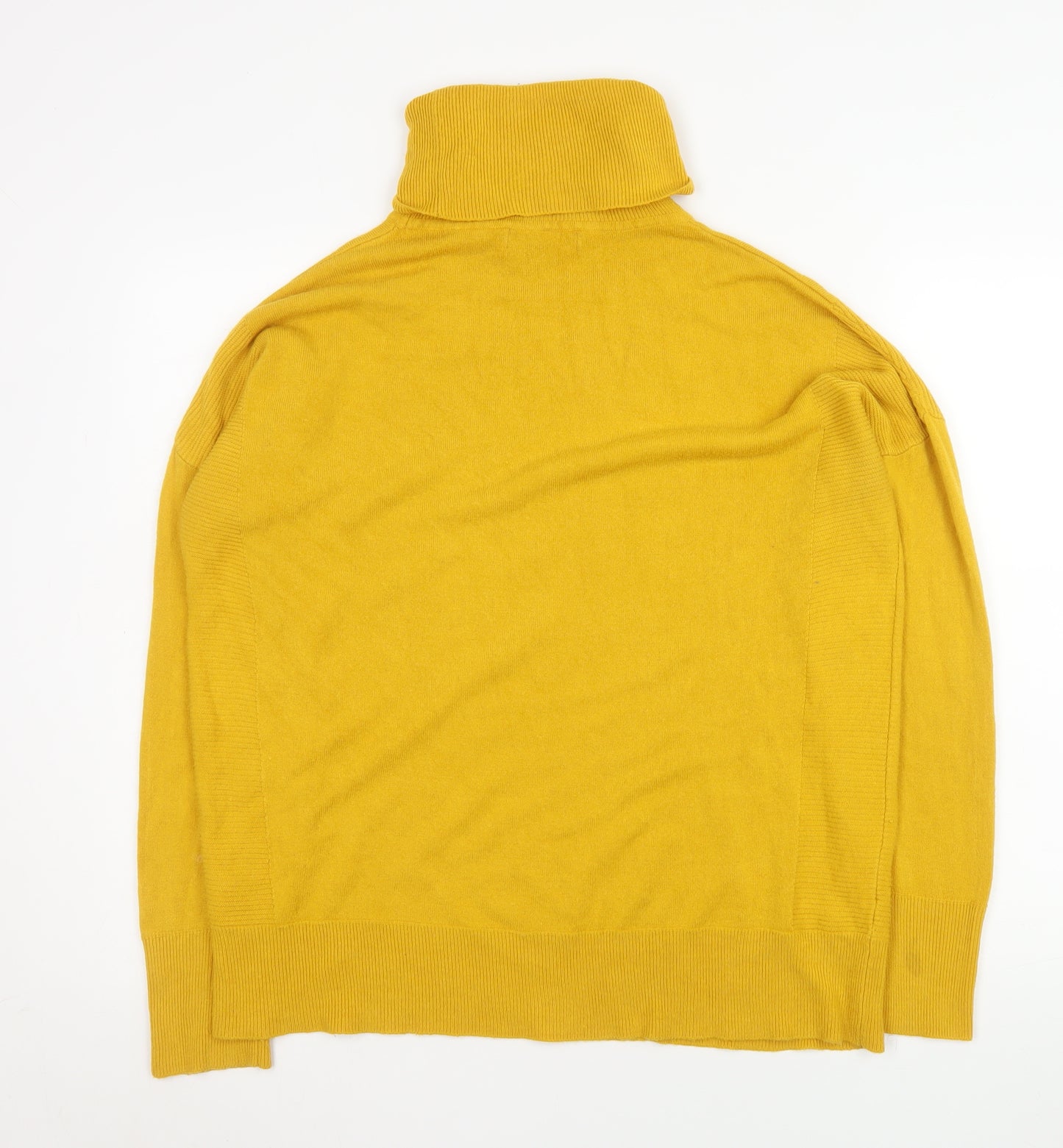 Next Women's Yellow Roll Neck Acrylic Knit Jumper Size 12 Tall