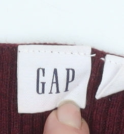 GAP Women’s Burgundy Boat Neck Long Sleeve Pullover Jumper Size L
