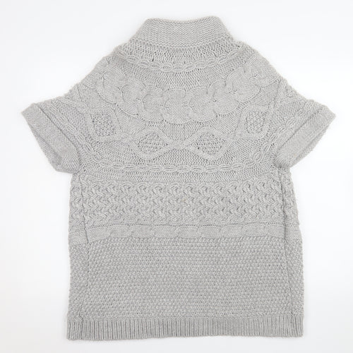 Marks & Spencer Women’s Grey Cable Knit Cardigan UK 16 Short Sleeve