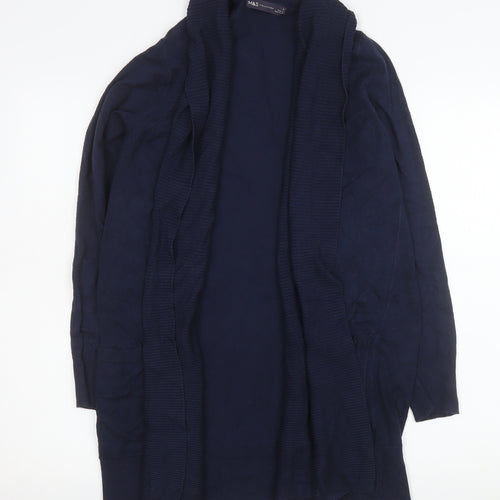 Marks and Spencer Women’s Navy Blue Open Front Knit Cardigan Size Small