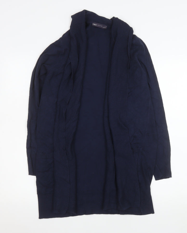 Marks and Spencer Women’s Navy Blue Open Front Knit Cardigan Size Small