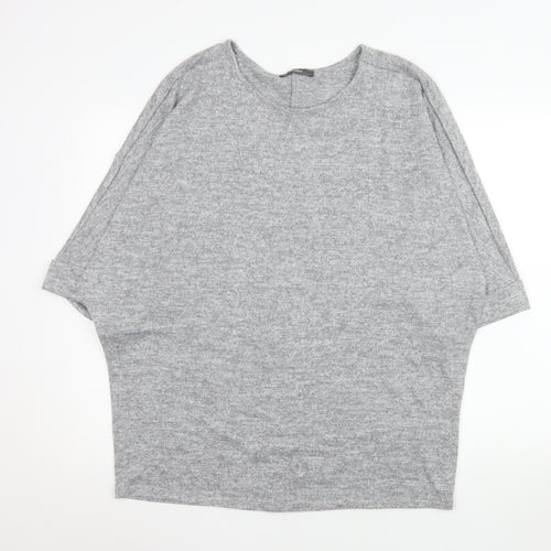 Studio Women’s Grey Relaxed Fit Jersey T-Shirt Size 12