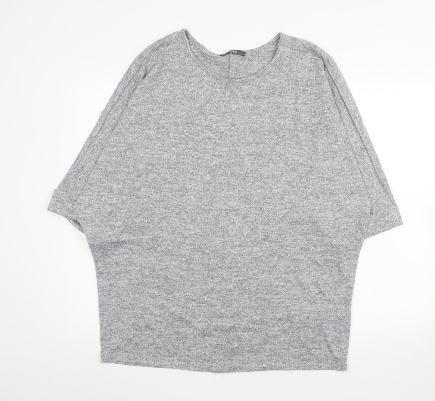 Studio Women’s Grey Relaxed Fit Jersey T-Shirt Size 12